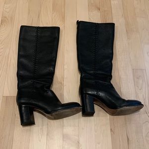 SALE✨! Black Tory Burch Block Heel Tall Boots
